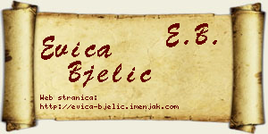 Evica Bjelić vizit kartica